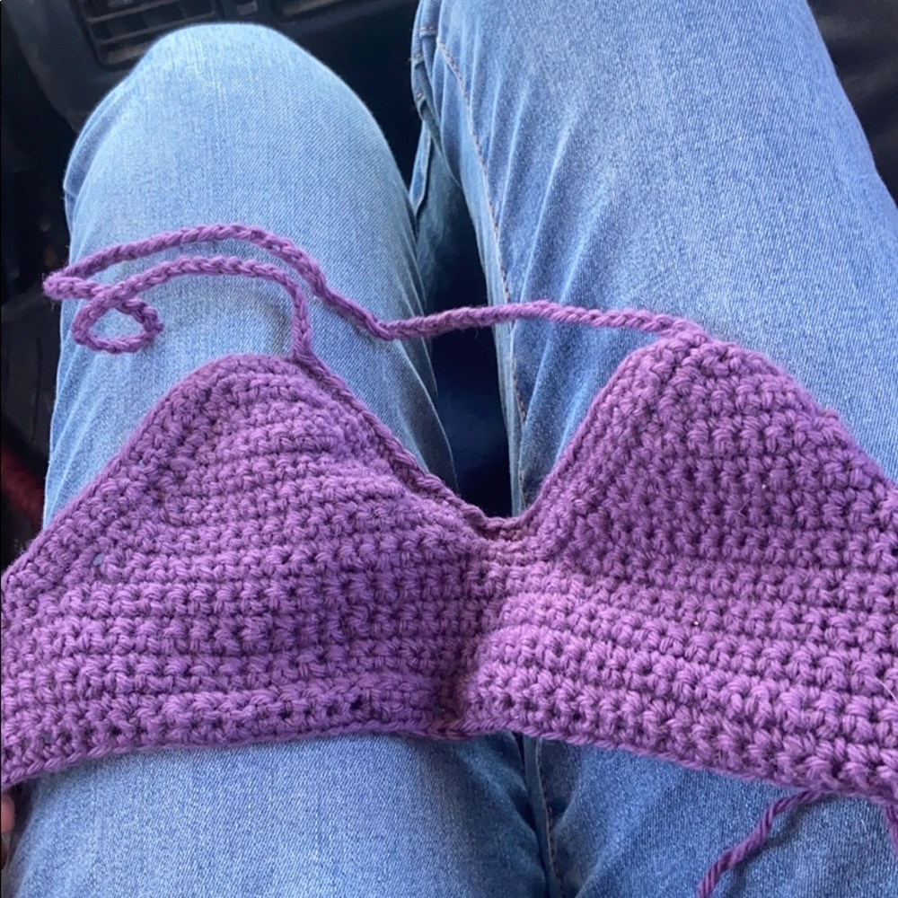 purple crochet bikini/bralet